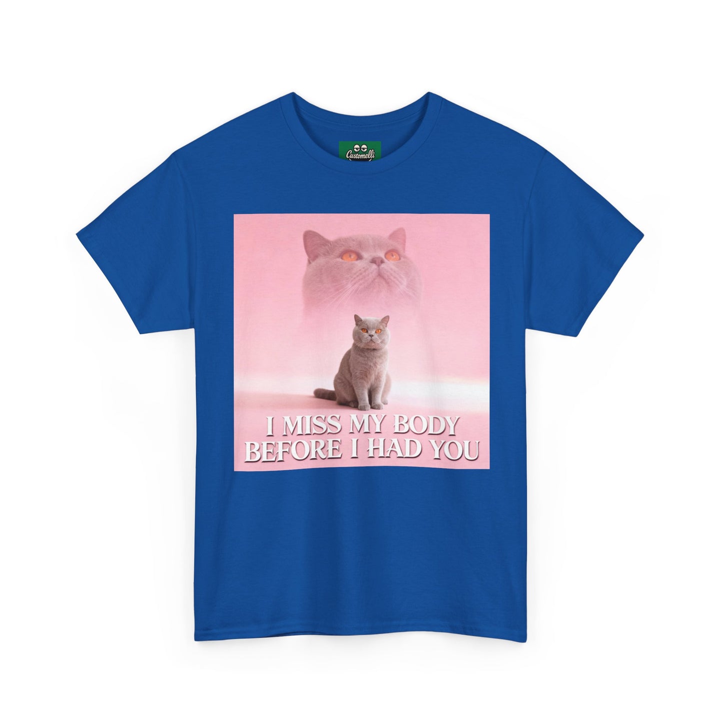 Maglietta I Miss My Body con Foto del Tuo Animale