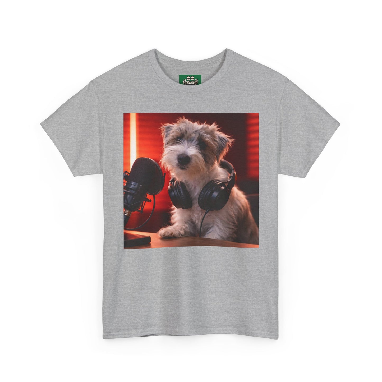 Maglietta Podcaster con Foto del Tuo Animale
