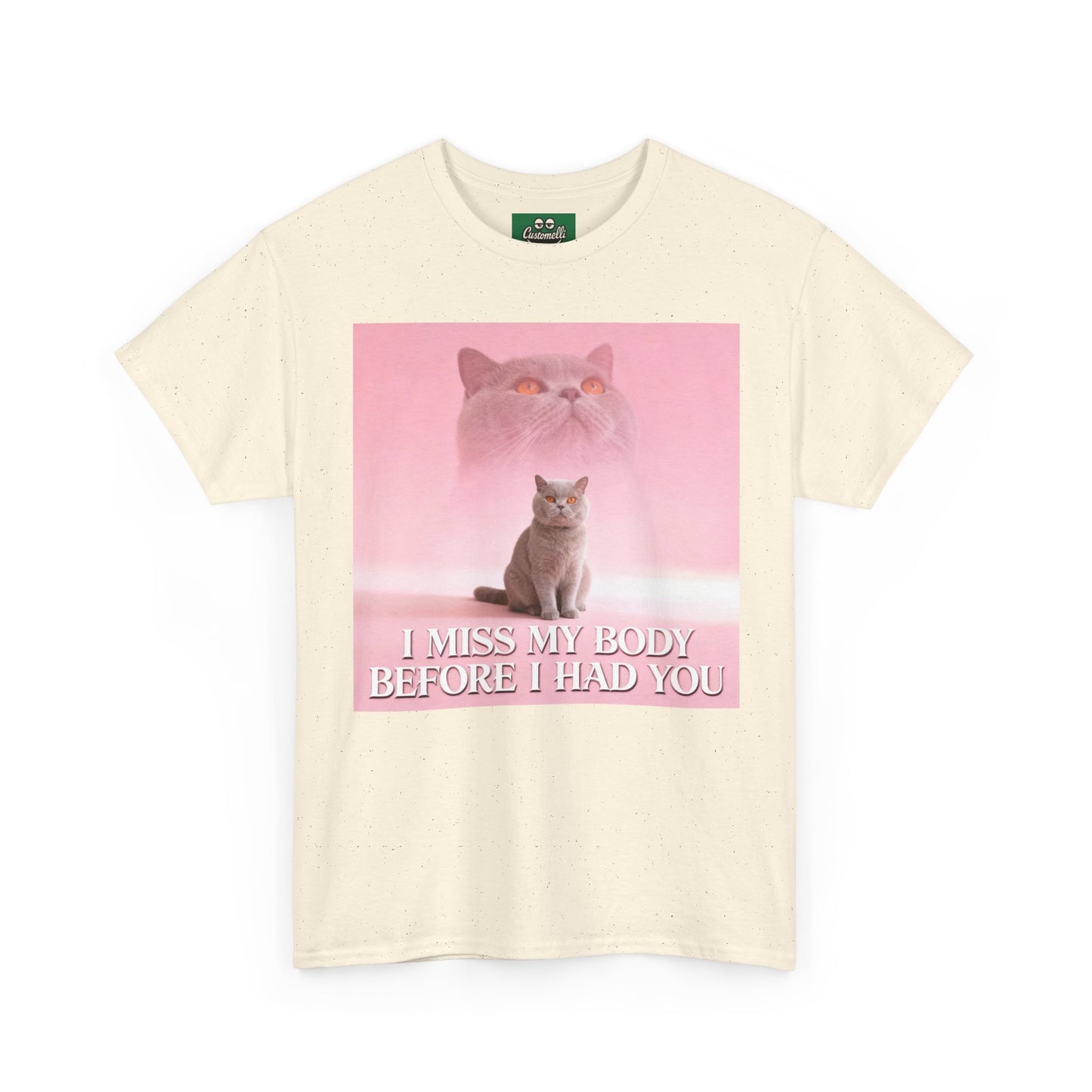 Maglietta I Miss My Body con Foto del Tuo Animale