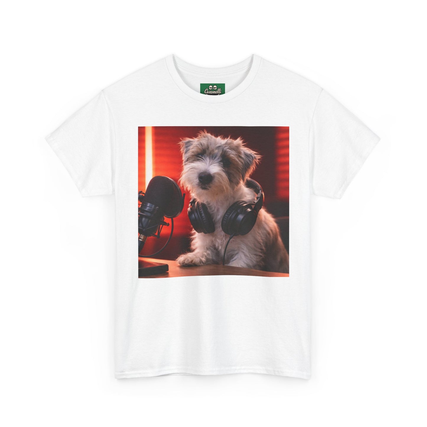 Maglietta Podcaster con Foto del Tuo Animale