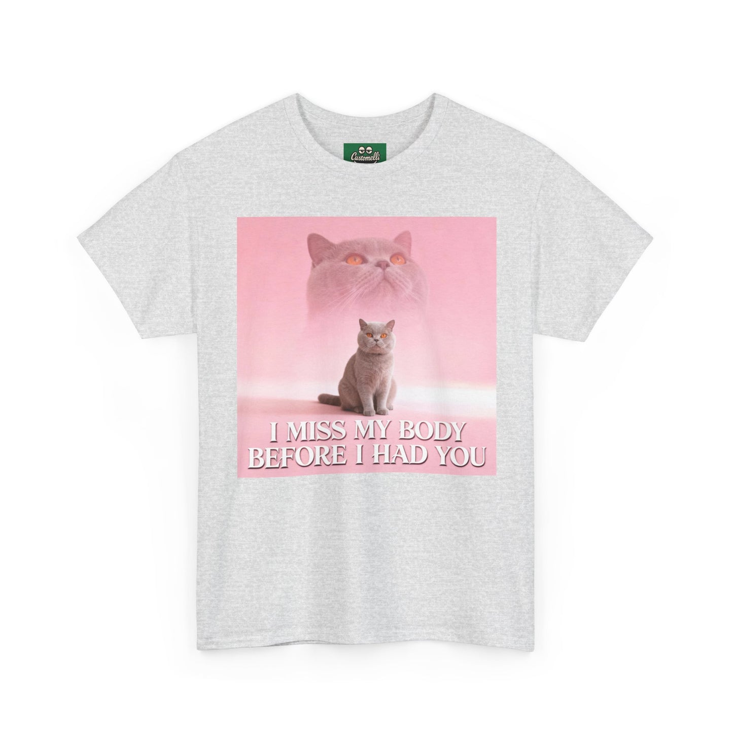 Maglietta I Miss My Body con Foto del Tuo Animale