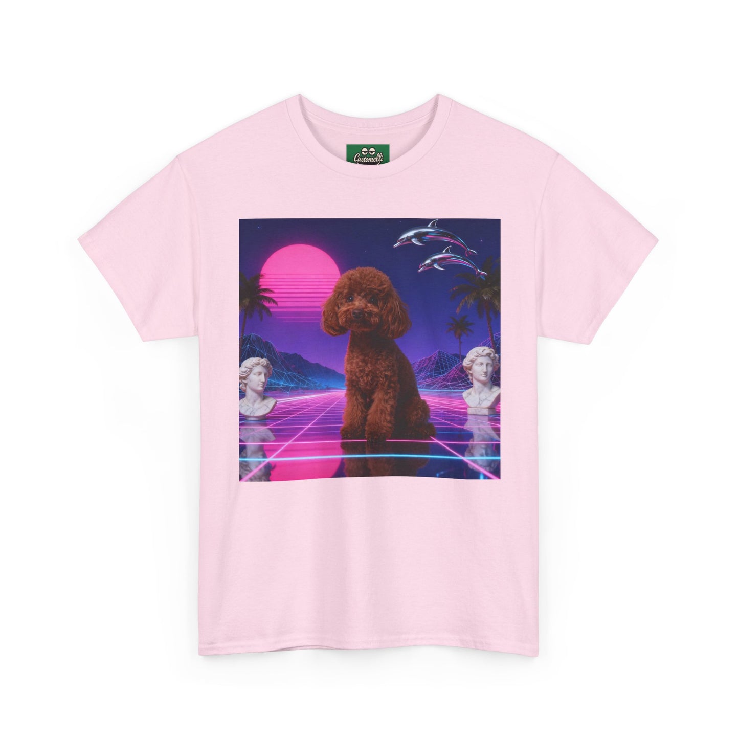 Maglietta Vaporwave con Foto del Tuo Animale