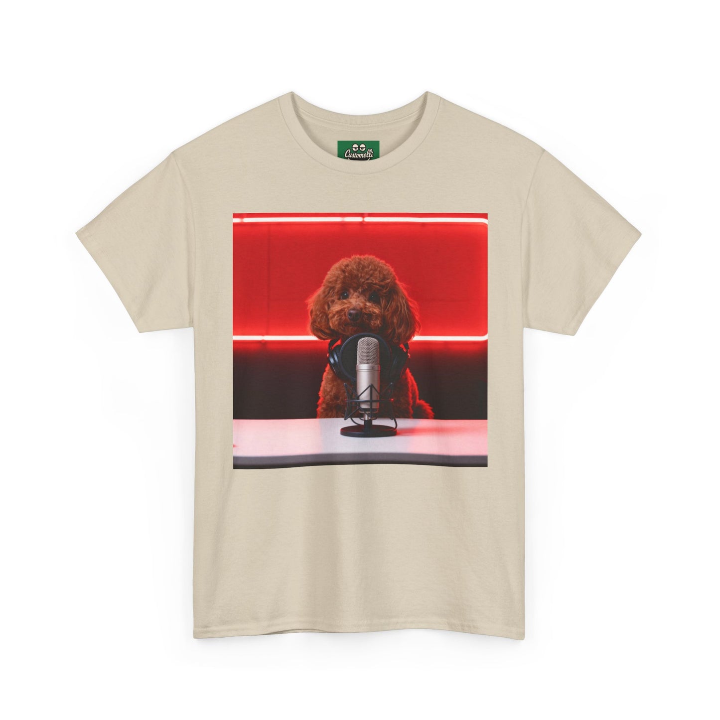Maglietta Podcaster con Foto del Tuo Animale