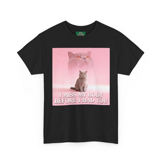 Maglietta I Miss My Body con Foto del Tuo Animale