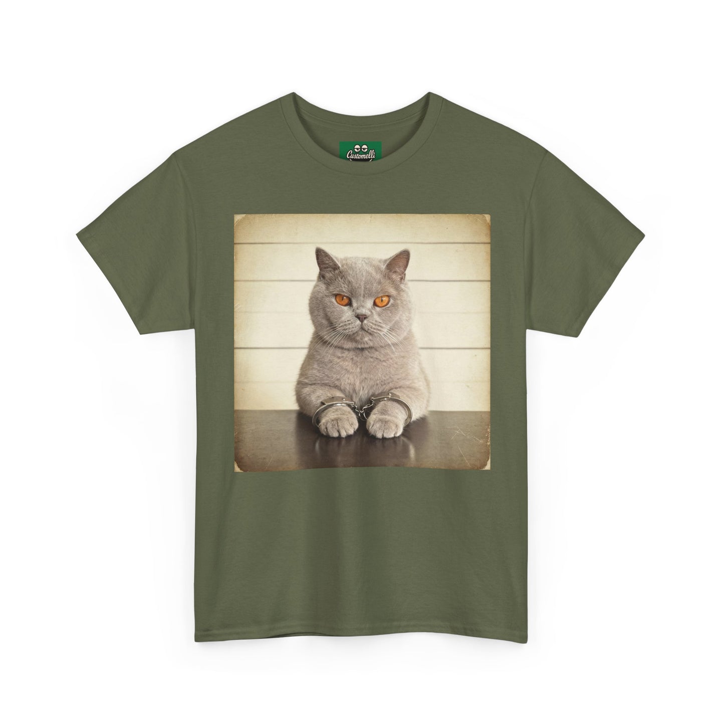 Maglietta Mugshot con Foto del Tuo Animale